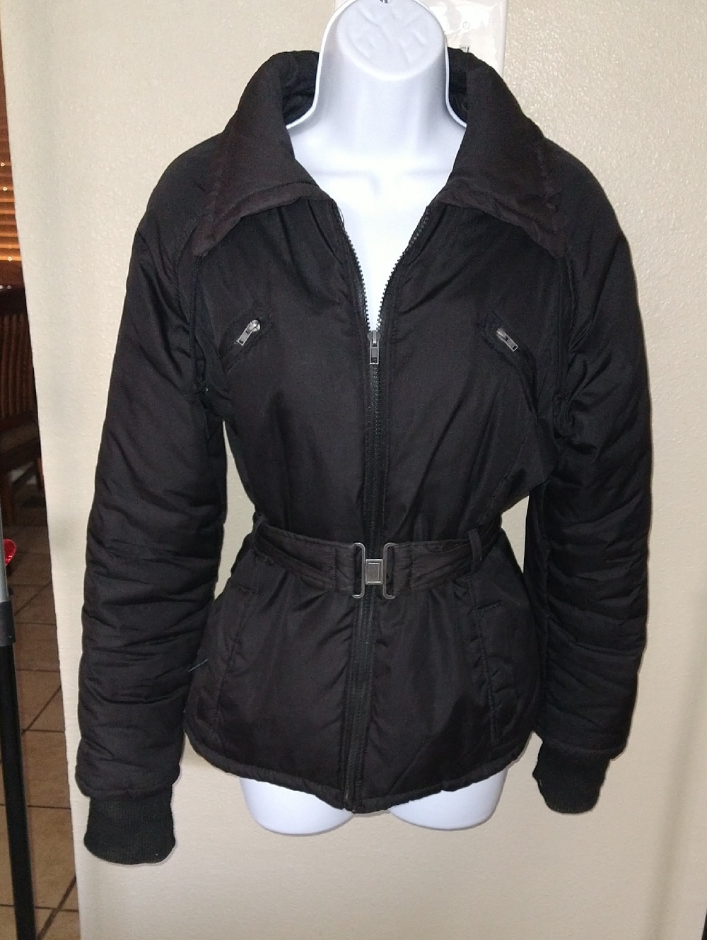 Black Lipstick Boutique Black Belted Quilted Puffer Coat